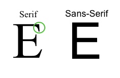 Sans-serif vs serif